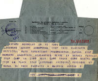 18 juin 1950 - Télégramme FFM ©collection FFME 18 juin 1950 - Télégramme FFM ©collection FFME